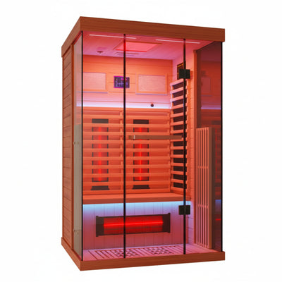 Infrared Sauna Built for Home Wellness, Full Spectrum Heat, Canadian Hemlock, Medical-Grade Red Light