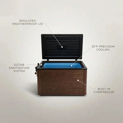 Cold Plunge Tub Built for Year-Round Wellness, 33F Cooling, Ozone Sanitization, Weatherproof Design