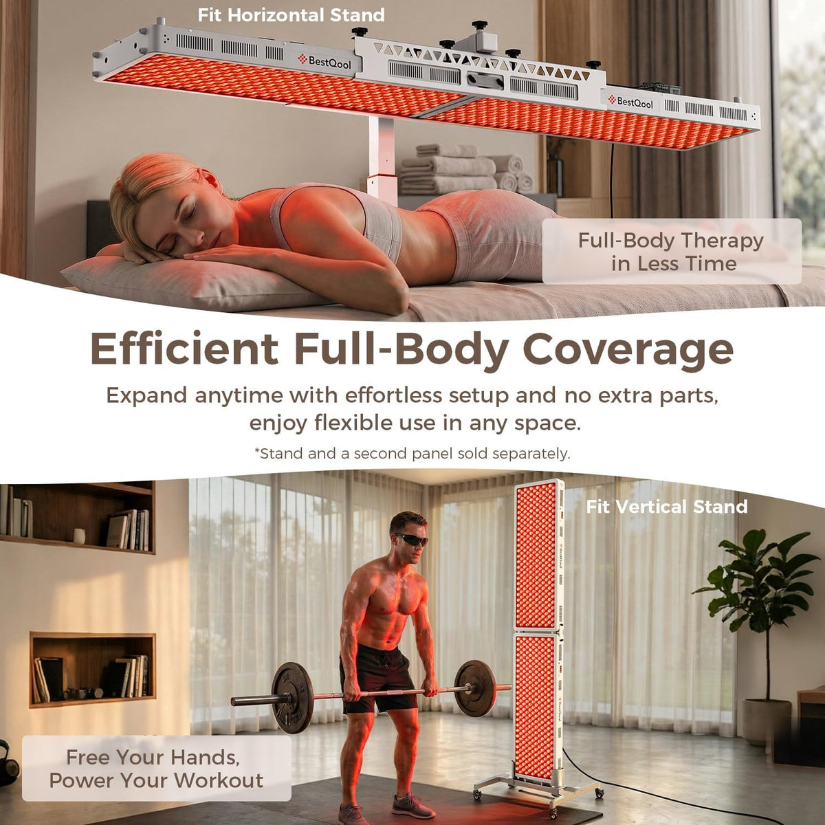 Red Light Therapy Panel, FSA-HSA 4 Wavelengths Full Body, 470W | 630-940Nm Infrared Light Therapy, 300 Leds Elite Grade Dual Chip, Large LED Light Lamp for Body, Face at Home, Modular Design
