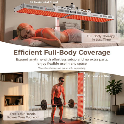 Red Light Therapy Panel, FSA-HSA 4 Wavelengths Full Body, 470W | 630-940Nm Infrared Light Therapy, 300 Leds Elite Grade Dual Chip, Large LED Light Lamp for Body, Face at Home, Modular Design