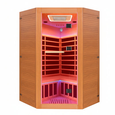 Infrared Sauna Built for Home Use, 2180W Far Infrared Heating, 360° Surround Panels, Hemlock Construction