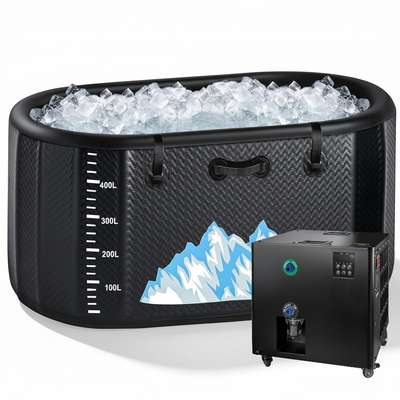 Cold Plunge Tub Built for Recovery, 248 Gallon Capacity, 1 HP Chiller, WiFi Control, Water Treatment Kit