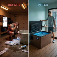 Cold Plunge Tub Built for Year-Round Wellness, 33F Cooling, Ozone Sanitization, Weatherproof Design — Before & After