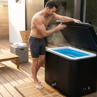 Cold Plunge Tub Built for Year-Round Wellness, 33F Cooling, Ozone Sanitization, Weatherproof Design — Lifestyle
